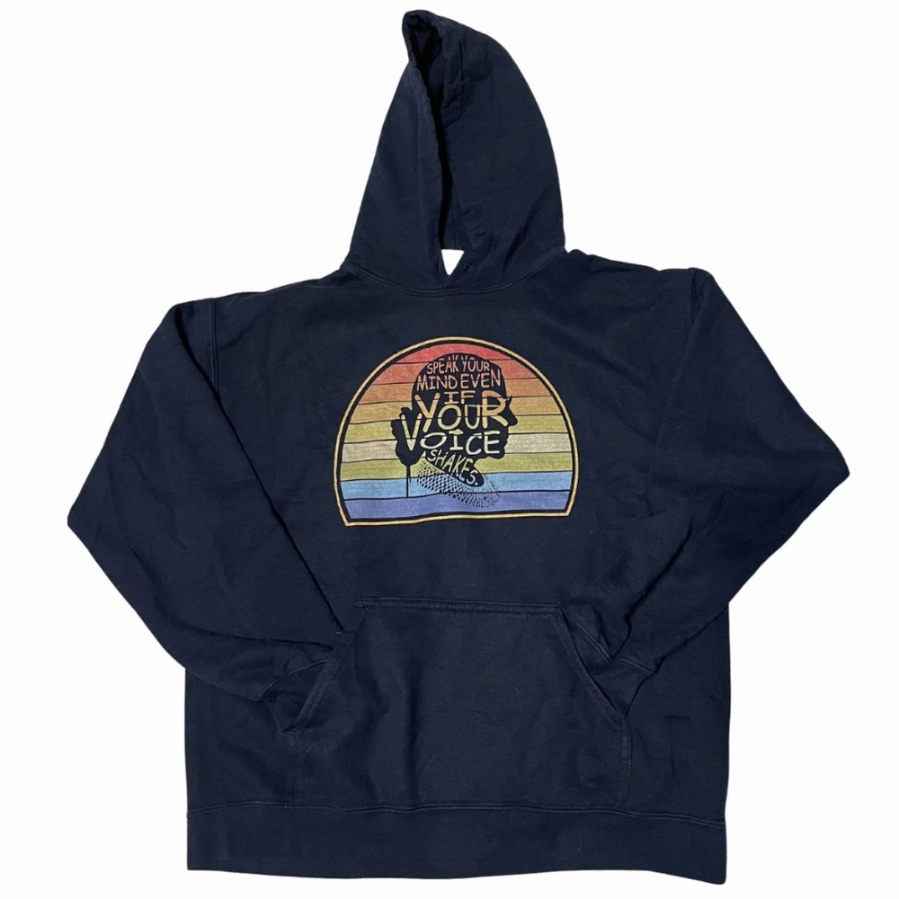 Ruth Bader Ginsburg Sweatshirt Hoodie Gildan Size Medium Unisex Speak Your Mind
